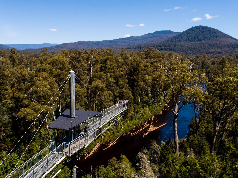 Huon Valley and Tahune Airwalk (B, D)